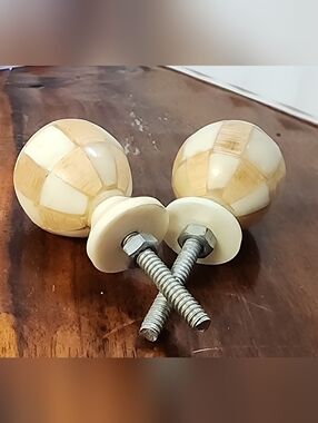 Nice Wood Inlay Knobs/ Drawer Pulls